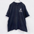 Hanes　ヘインズ　半袖プリントTシャツ　企業ロゴ　スローガン　黑　ブラック　XLサイズ　