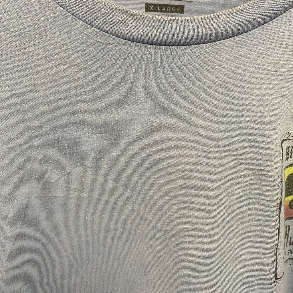 BILLABONG　ビラボン　半袖プリントTシャツ　水色　ライトブルー　XLサイズ