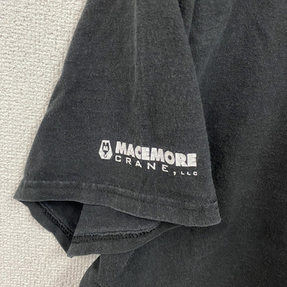 Hanes　ヘインズ　半袖プリントTシャツ　企業ロゴ　スローガン　黑　ブラック　XLサイズ　