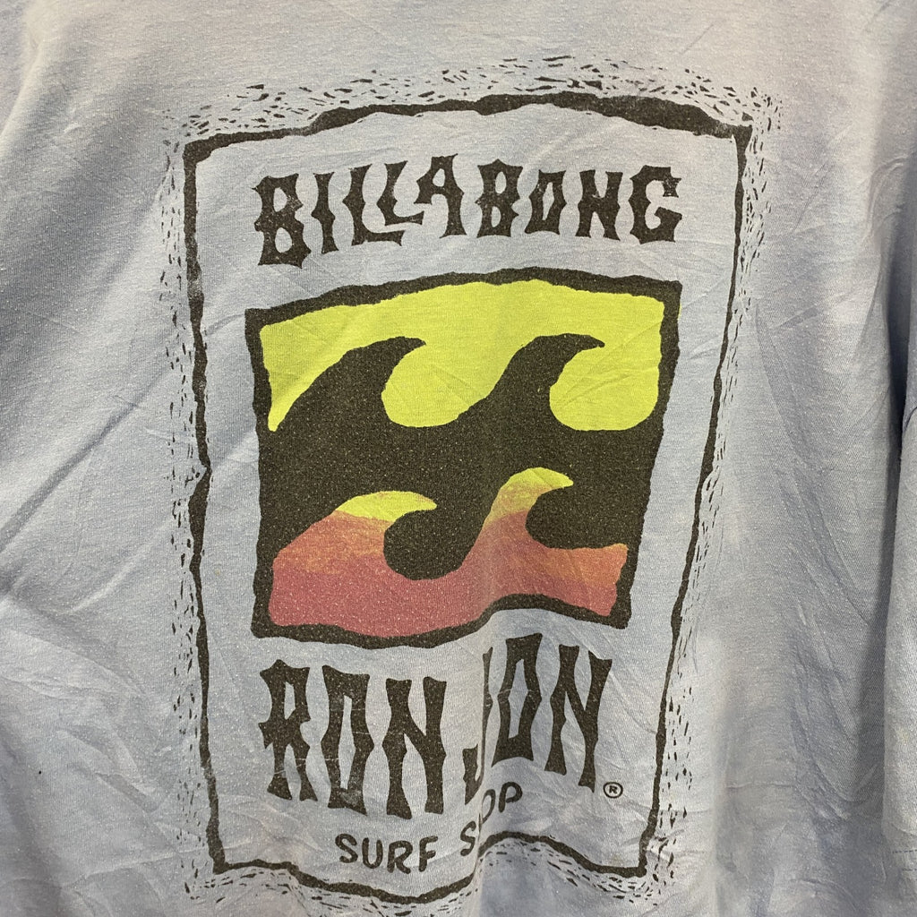 BILLABONG　ビラボン　半袖プリントTシャツ　水色　ライトブルー　XLサイズ