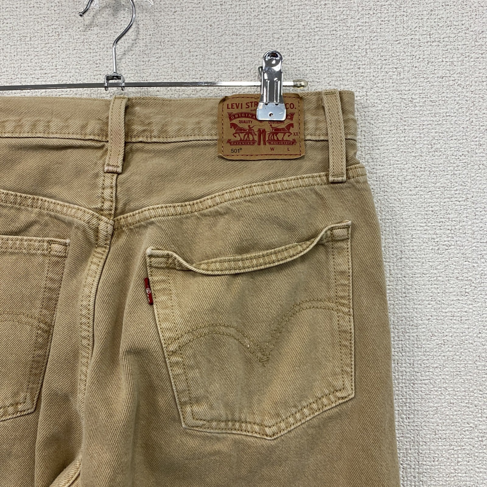 Levi’s　リーバイス　501　デニムパンツ/ジーンズ　ボタンフライ　ベージュ　W28サイズ