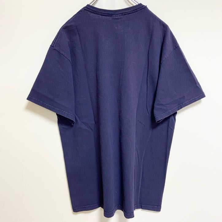 古着 used　SOFFE ソフィ　半袖ロゴプリントTシャツ　クルーネック　米国海軍　NAVYMOM　ネイビー　紺　Lサイズ
