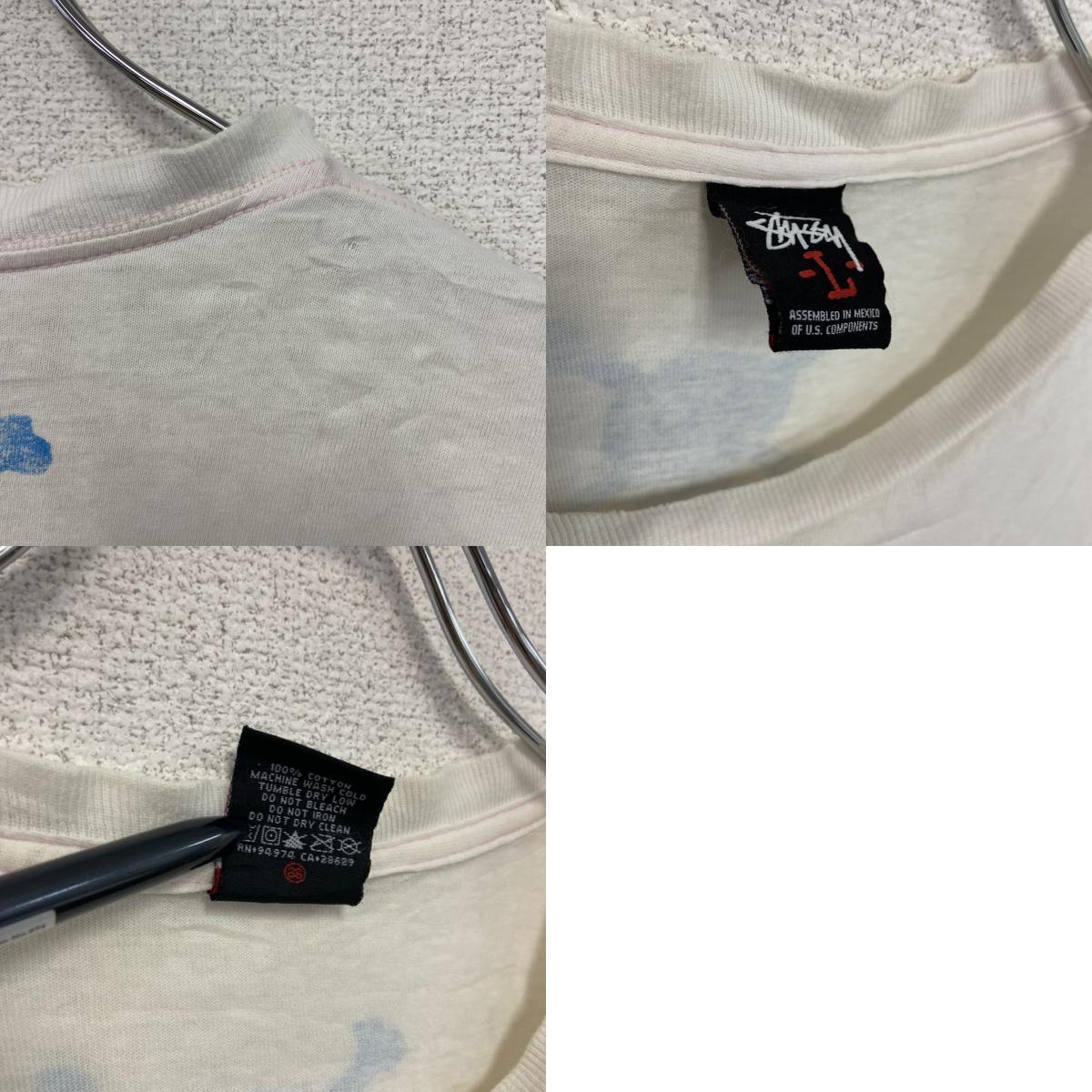 Stussy　ステューシー　半袖プリントTシャツ　白　ホワイト　Lサイズ
