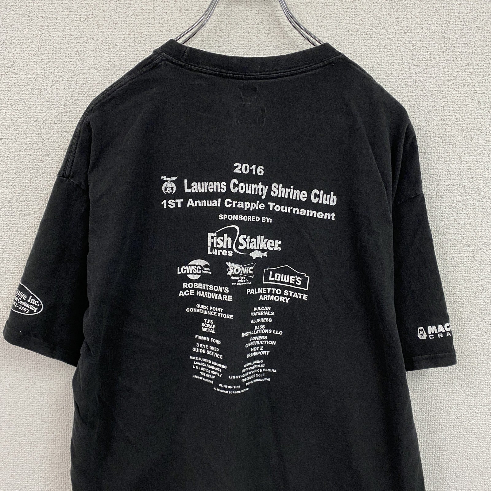 Hanes　ヘインズ　半袖プリントTシャツ　企業ロゴ　スローガン　黑　ブラック　XLサイズ　