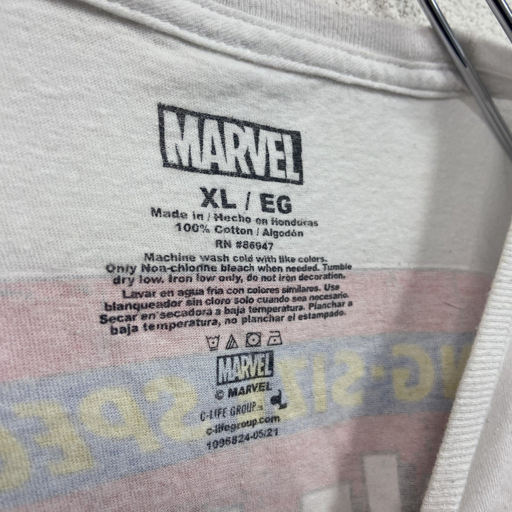 MARVEL　マーベル　Avengers　アベンジャーズ　半袖プリントTシャツ　アニメT　キャラクターT　白　ホワイト　XLサイズ