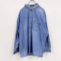 90s～　CHAPS Ralph Lauren　チャップスラルフローレン　長袖デニムシャツ　インディゴ　XXLサイズ