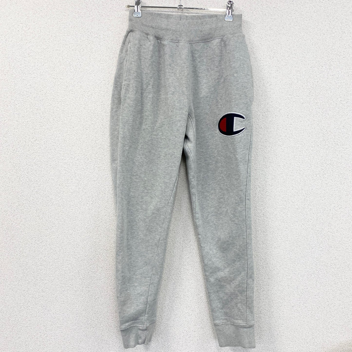 Champion　チャンピオン　リバースウィーブ　スウェットパンツ　デカロゴ　霜降りグレー　Sサイズ