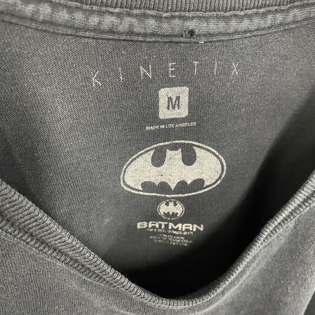 KINETIX　BAT MAN　バットマン　半袖プリントTシャツ　ダークグレー　Mサイズ