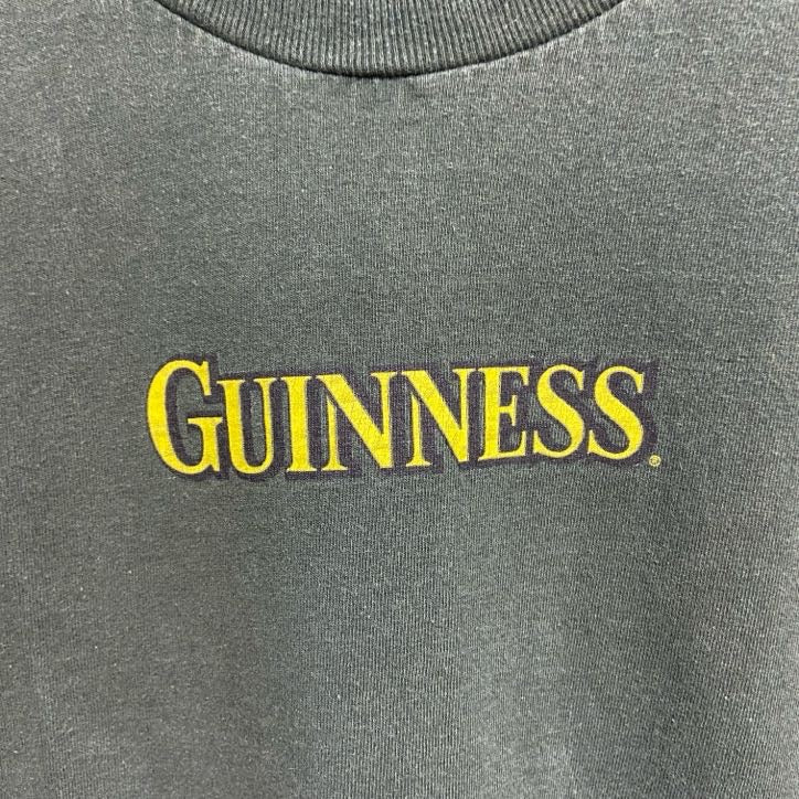 古着 used　GUINNESS ギネスビール　半袖オフィシャルプリントTシャツ　公式　バックプリント　企業　レトロ　Lサイズ