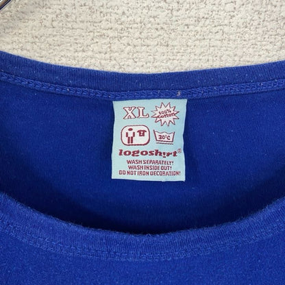 古着 used　Superman　スーパーマン　半袖ムービープリントTシャツ　レトロデザイン　クルーネック　青　ブルー　XLサイズ