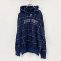 Resort Stop　フルジップスウェットパーカー/フーディー　チェック柄　紺　ネイビー　XLサイズ