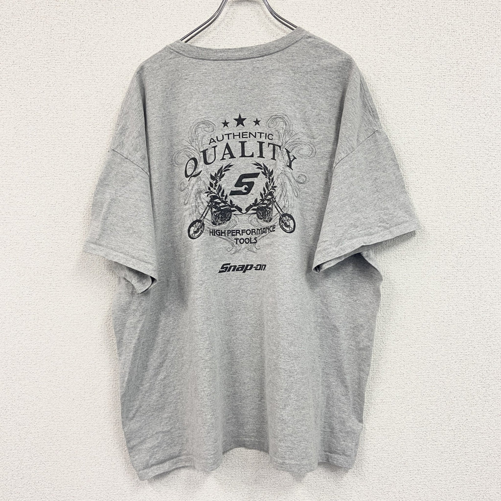 Hanes　ヘインズ　半袖プリントTシャツ　ワンポイント　灰色　グレー　2XLサイズ