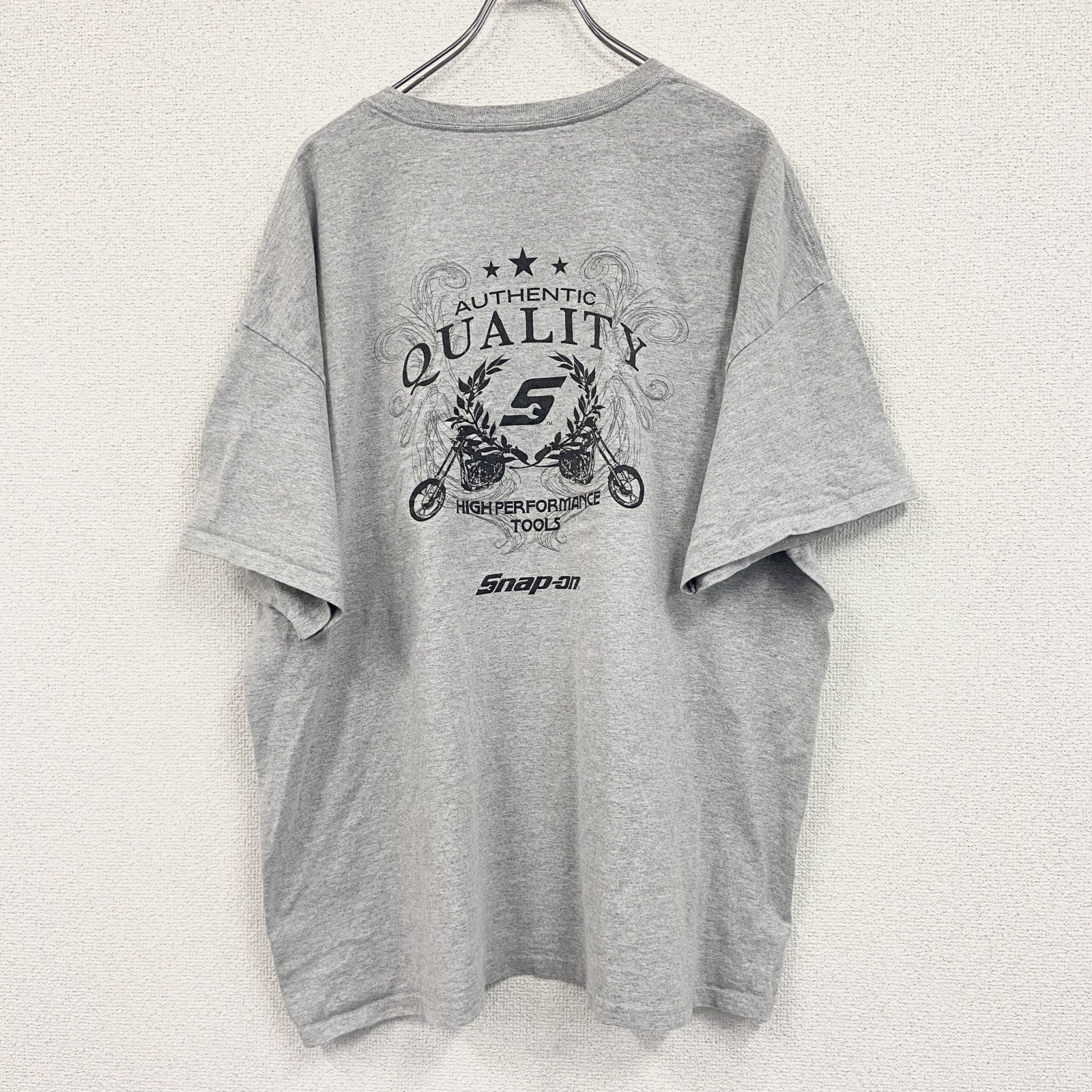 Hanes　ヘインズ　半袖プリントTシャツ　ワンポイント　灰色　グレー　2XLサイズ