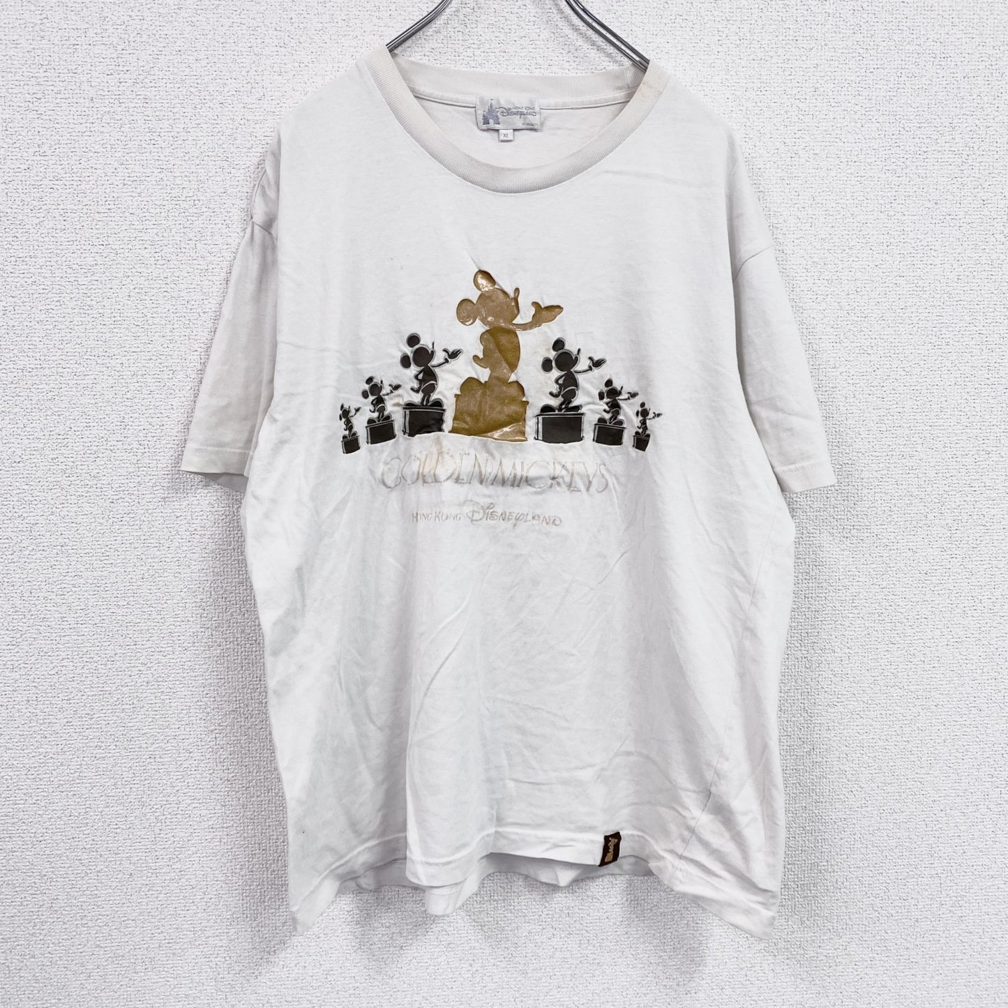 Disney　ディズニー　Mickey Mouse　ミッキーマウス　半袖Tシャツ　白　ホワイト　XLサイズ　
