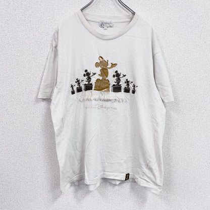 Disney　ディズニー　Mickey Mouse　ミッキーマウス　半袖Tシャツ　白　ホワイト　XLサイズ　