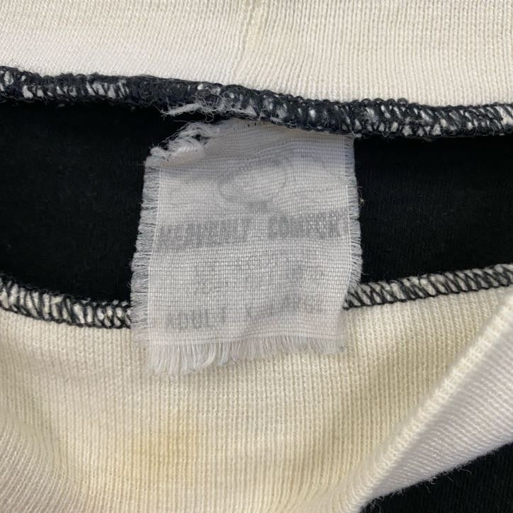 古着 used　半袖無地リンガーTシャツ　モックネック　レトロデザイン　シンプル　ノームコア　黒　ブラック　