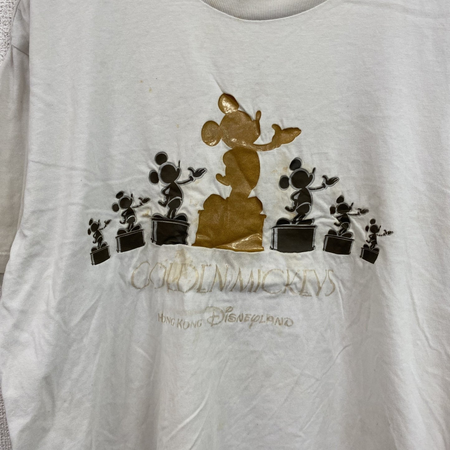 Disney　ディズニー　Mickey Mouse　ミッキーマウス　半袖Tシャツ　白　ホワイト　XLサイズ　