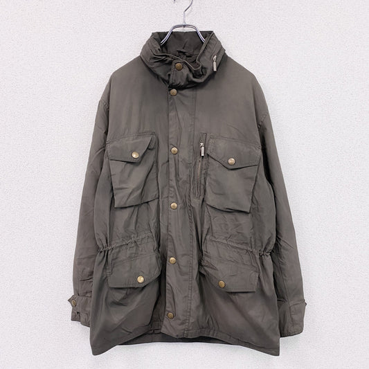 Barbour　バブアー　M-65タイプ　ナイロンフィールドジャケット　チェック柄ライナー　カーキ　Lサイズ