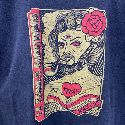 古着 used　FRUIT OF THE LOOM フルーツオブザルーム　半袖デザインプリントTシャツ　黒　Mサイズ