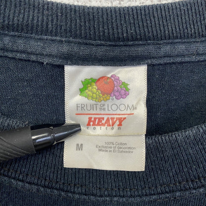 古着 used　FRUIT OF THE LOOM フルーツオブザルーム　半袖デザインプリントTシャツ　黒　Mサイズ