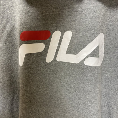 FILA　フィラ　スウェットパーカー/フーディー　トリコロール　デカロゴ　スポーツミックス　灰色　グレー　Lサイズ