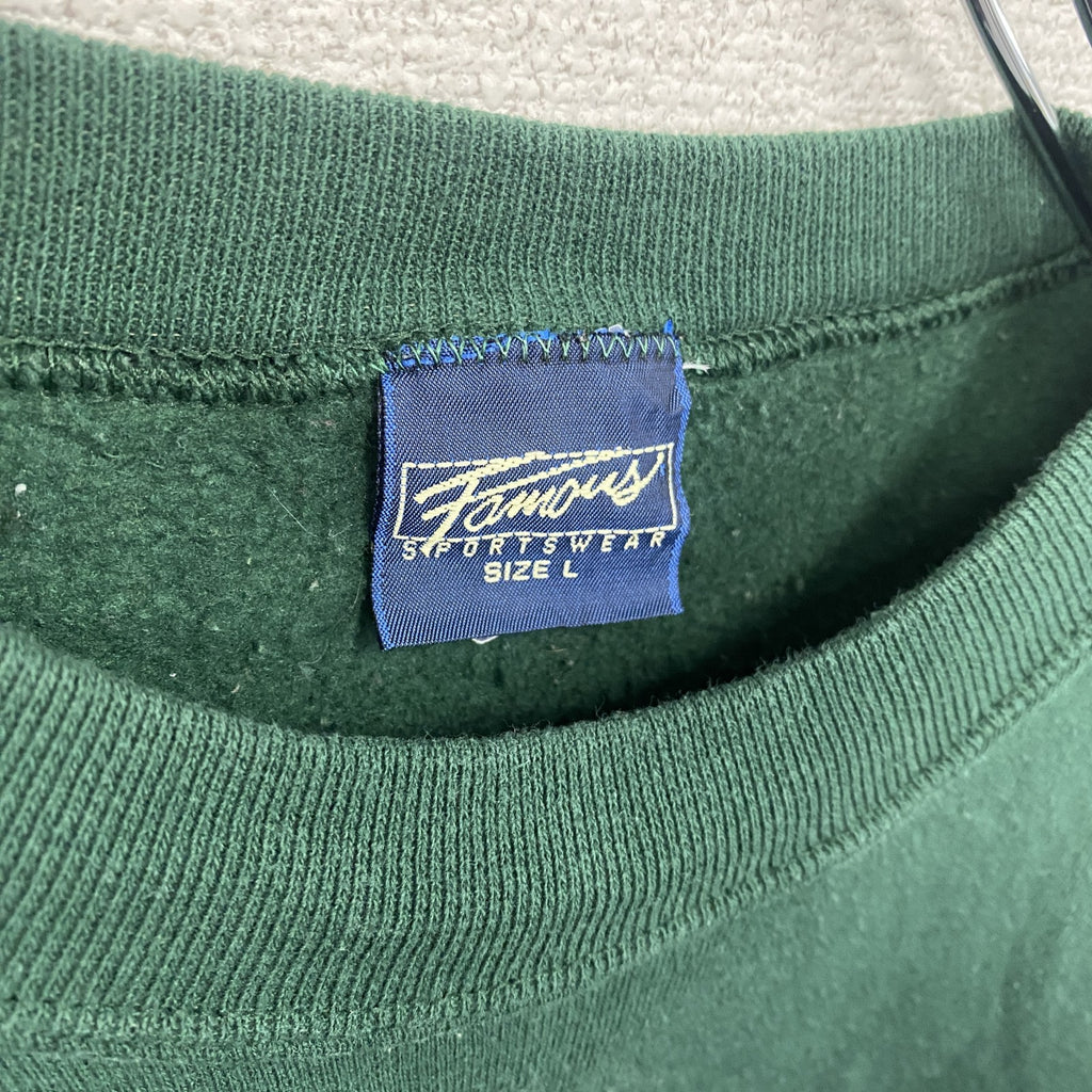 Famous SPORTS WEAR　スウェット/トレーナー　カレッジ　緑　グリーン　Lサイズ