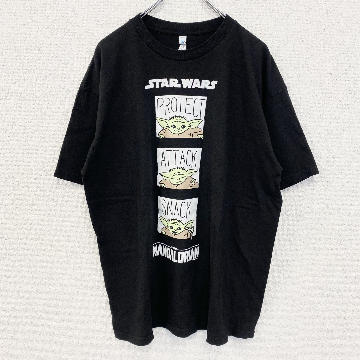 古着 used　STARWARS　スターウォーズ　半袖キャラクタープリントTシャツ　黒　ブラック　ビックシルエット　XLサイズ