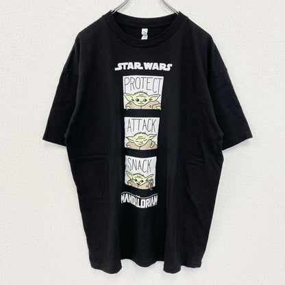 古着 used　STARWARS　スターウォーズ　半袖キャラクタープリントTシャツ　黒　ブラック　ビックシルエット　XLサイズ