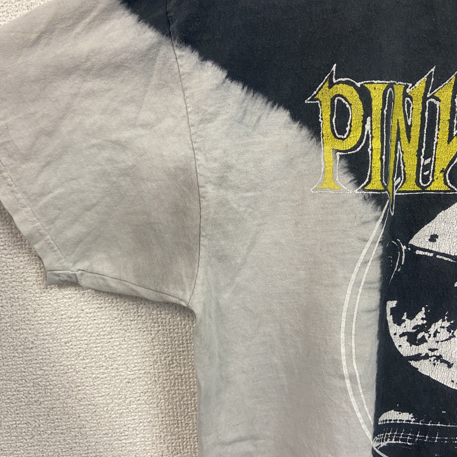 PINK FLOYD　ピンクフロイド　半袖プリントTシャツ　バンドT　バイカラー　白　ホワイト　黒　ブラック　Lサイズ