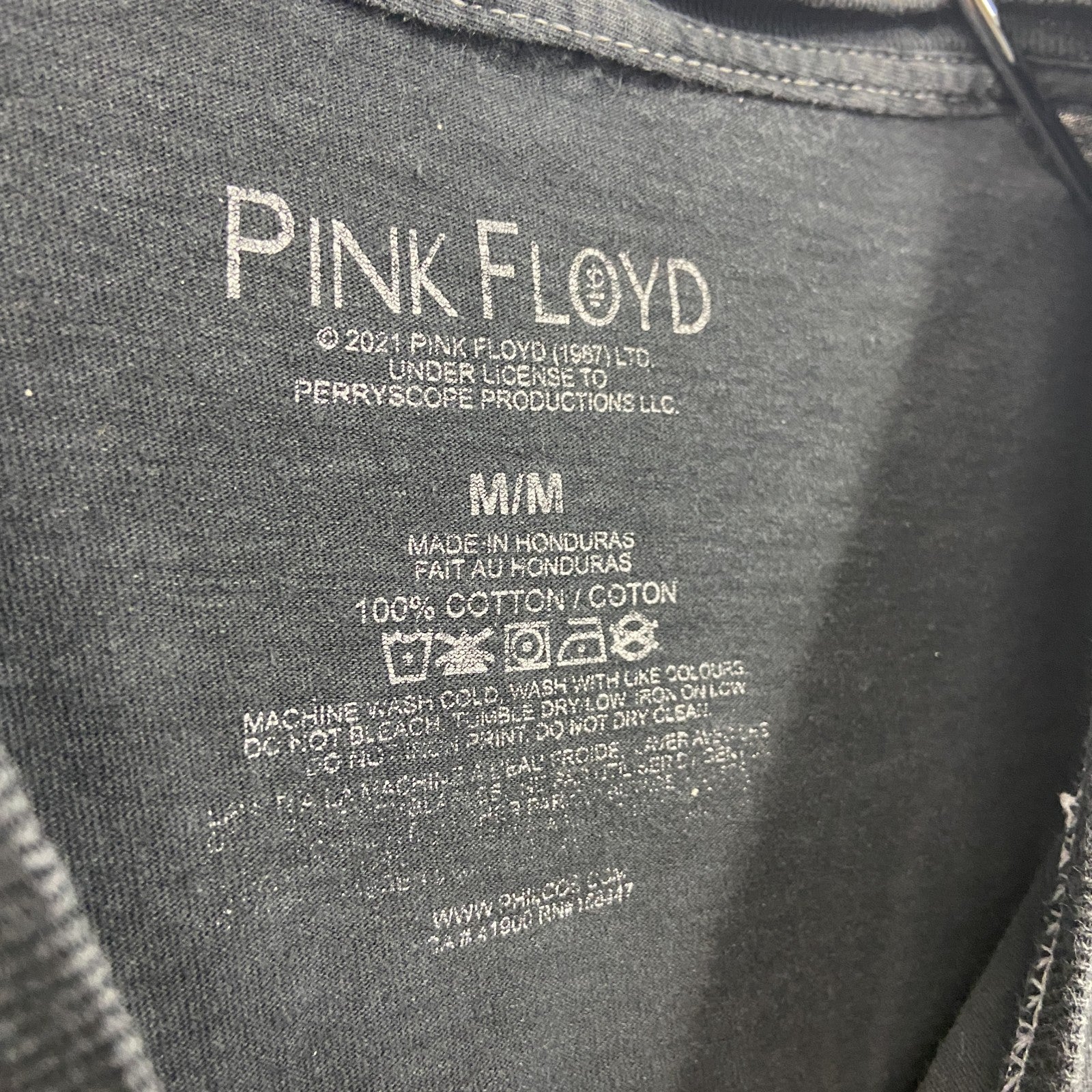 PINK FLOYD　ピンクフロイド　半袖プリントTシャツ　バンドT　バイカラー　白　ホワイト　黒　ブラック　Lサイズ
