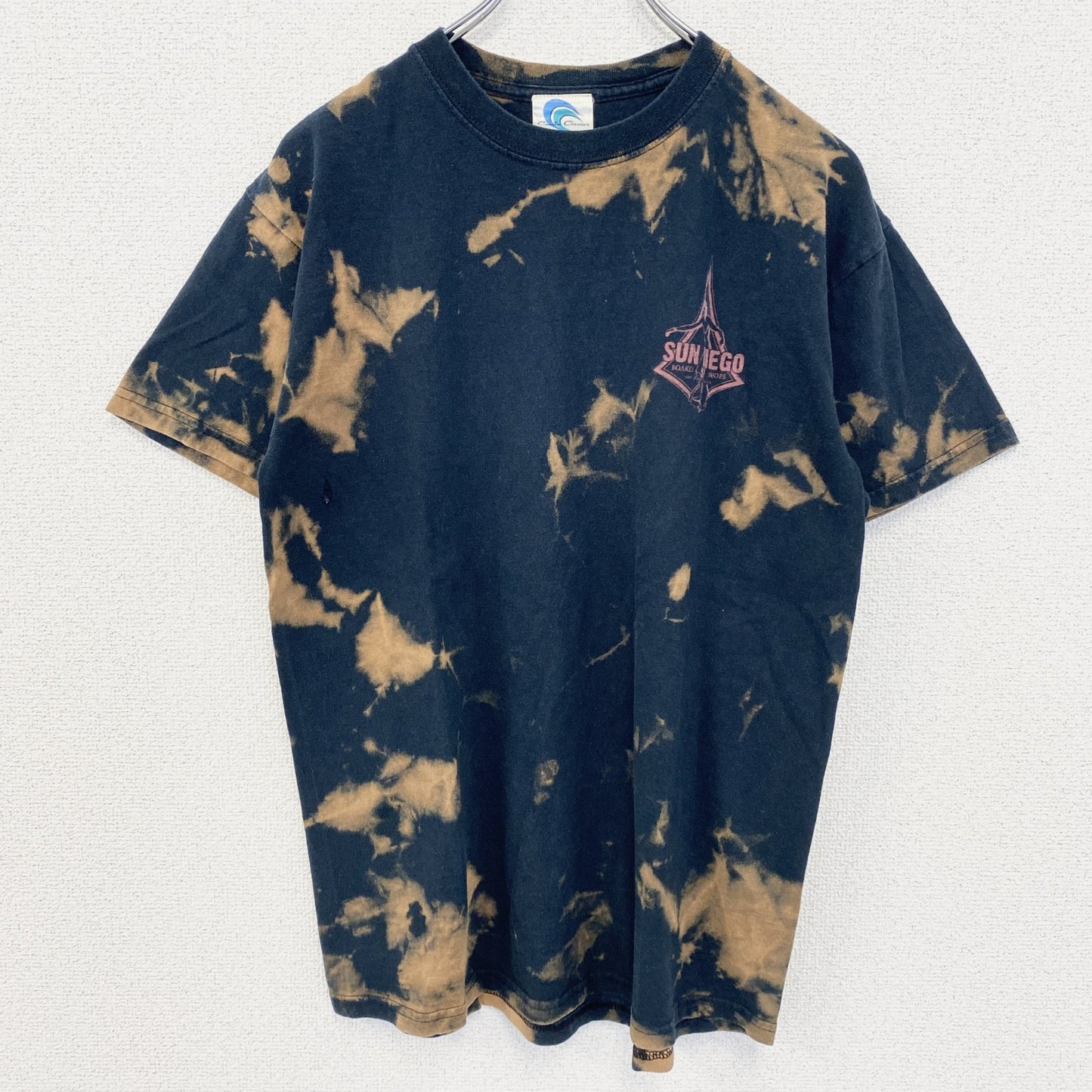 古着 used　Coastal Classics　半袖タイダイ柄Tシャツ　総柄　SUN DIEGO　クルーネック　Mサイズ