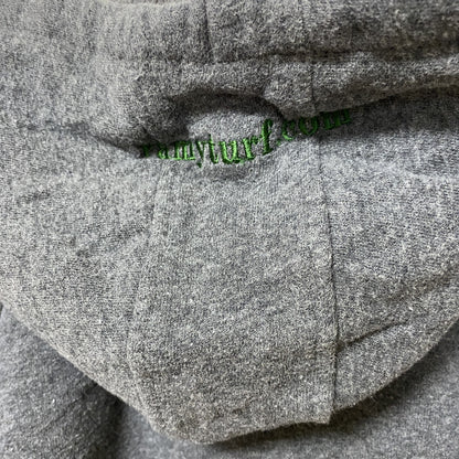 古着 used　FILA　フィラ　長袖フルジップワンポイント刺繡デザインパーカー　スウェットフーディー　グレー　XXLサイズ