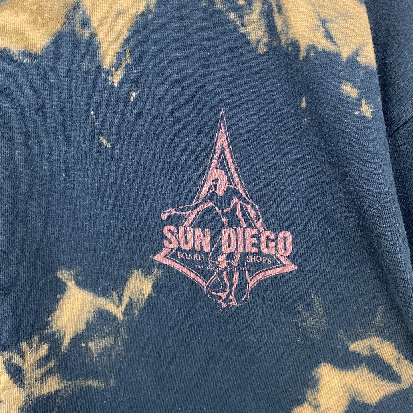 古着 used　Coastal Classics　半袖タイダイ柄Tシャツ　総柄　SUN DIEGO　クルーネック　Mサイズ