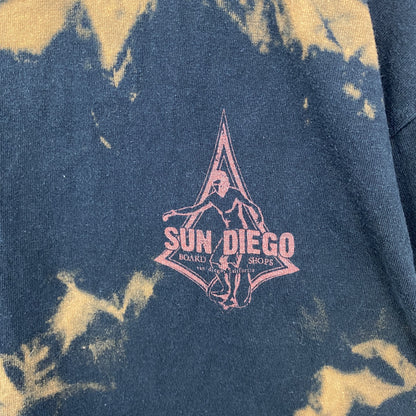 古着 used　Coastal Classics　半袖タイダイ柄Tシャツ　総柄　SUN DIEGO　クルーネック　Mサイズ