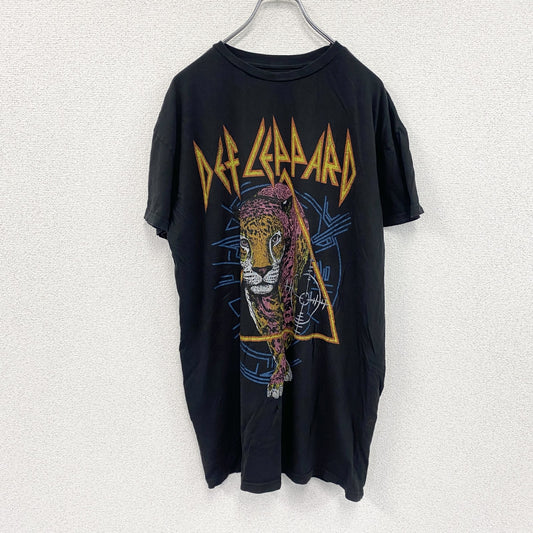 DEF LEPARD　デフレパード　半袖音楽プリントTシャツ　ハードロック　ブラック　Sサイズ