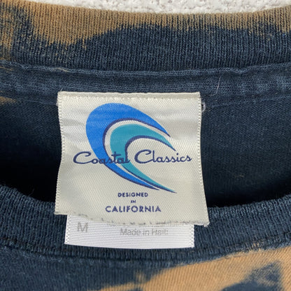 古着 used　Coastal Classics　半袖タイダイ柄Tシャツ　総柄　SUN DIEGO　クルーネック　Mサイズ