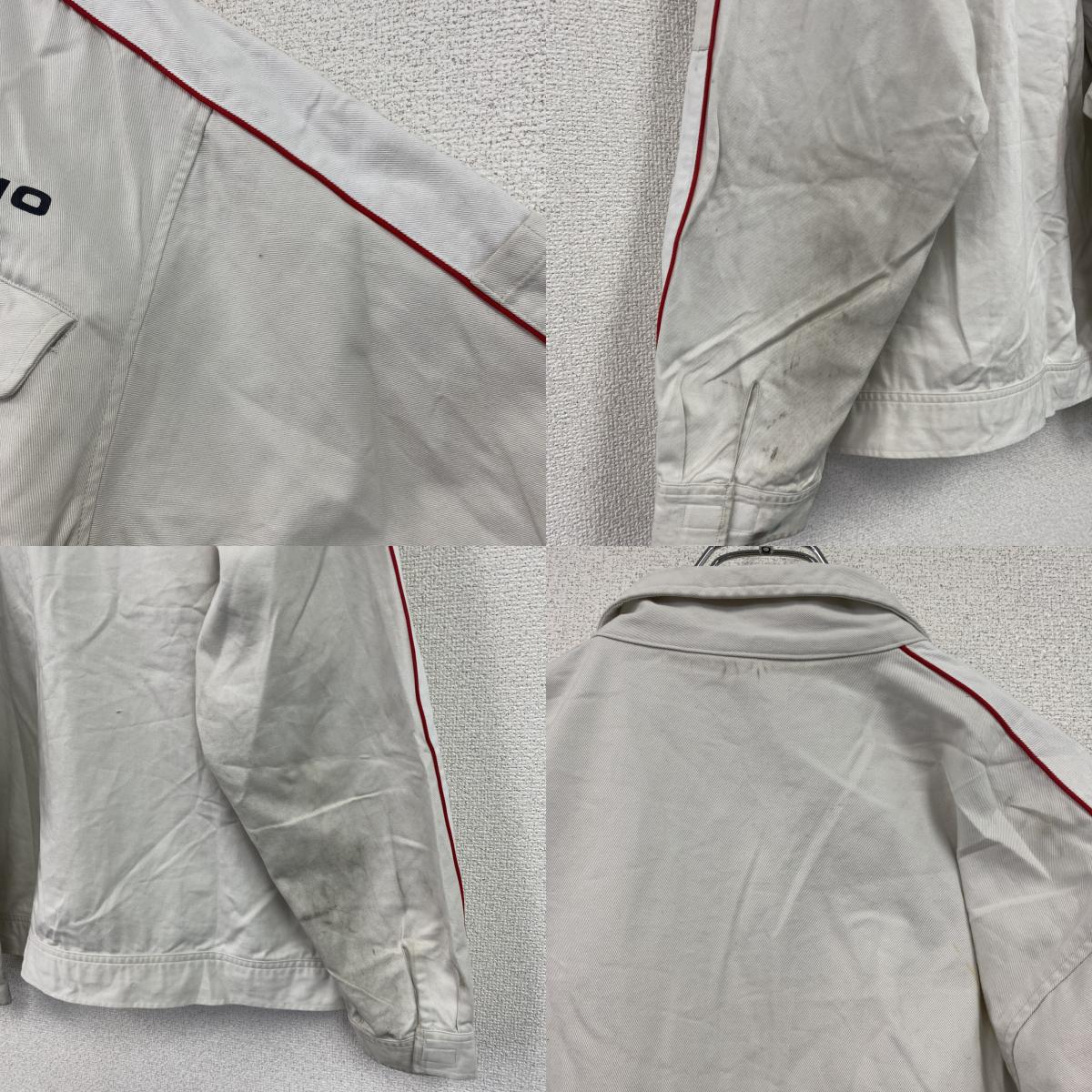 TB UNIFASHION　HINO　日野自動車　ワークジャケット　比翼仕立て　フラップポケット　白　ホワイト　4Lサイズ