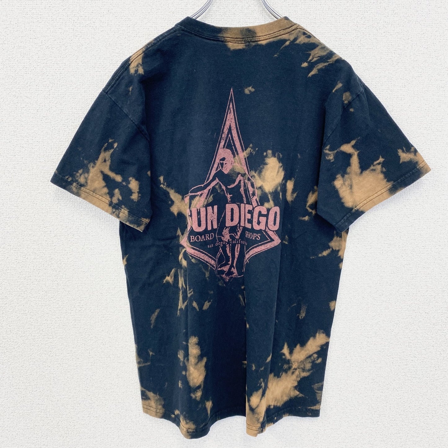 古着 used　Coastal Classics　半袖タイダイ柄Tシャツ　総柄　SUN DIEGO　クルーネック　Mサイズ