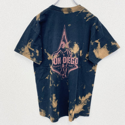 古着 used　Coastal Classics　半袖タイダイ柄Tシャツ　総柄　SUN DIEGO　クルーネック　Mサイズ