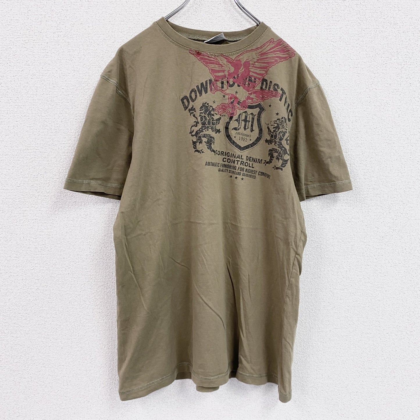 SOUTHERN　半袖プリントTシャツ　カーキ　XLサイズ