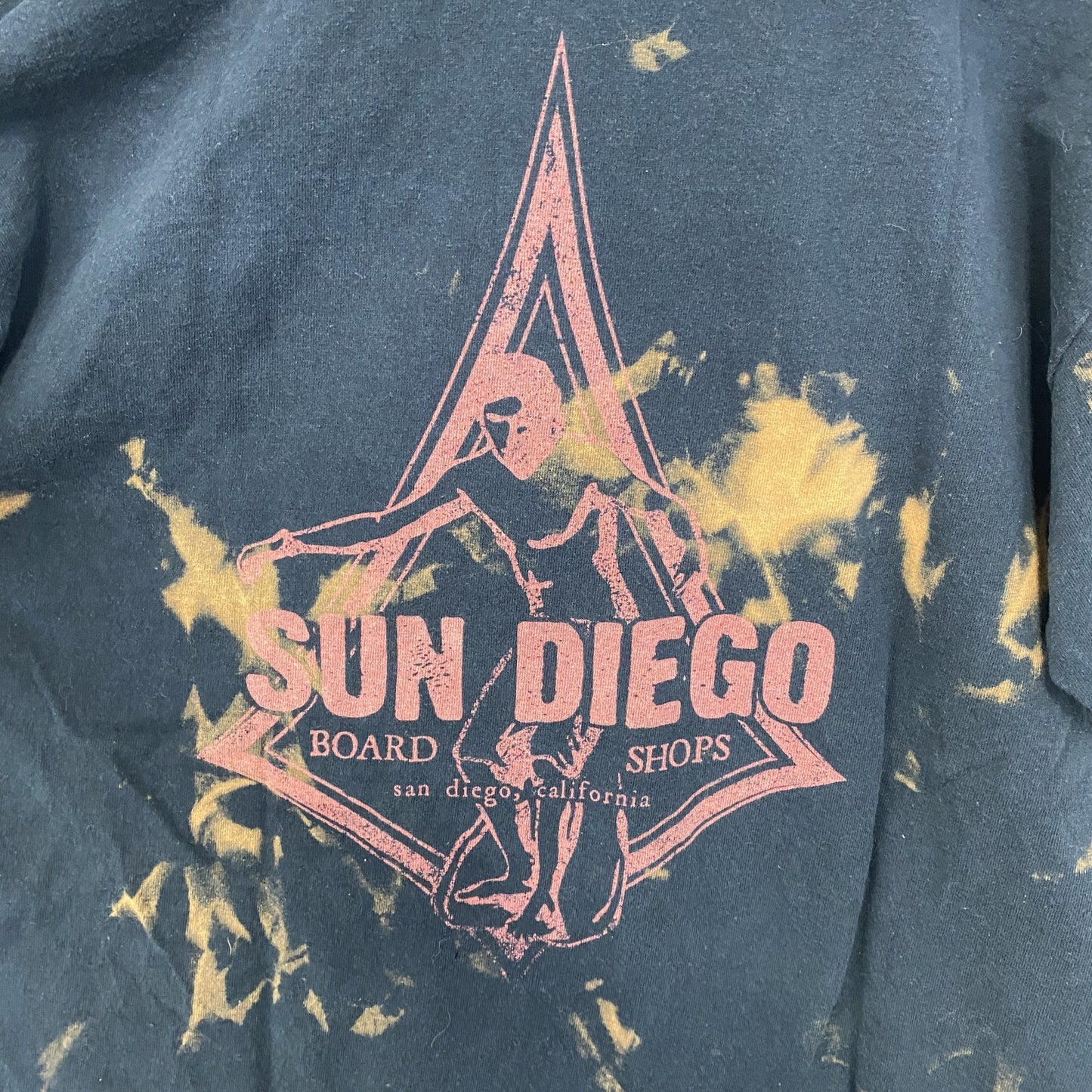 古着 used　Coastal Classics　半袖タイダイ柄Tシャツ　総柄　SUN DIEGO　クルーネック　Mサイズ