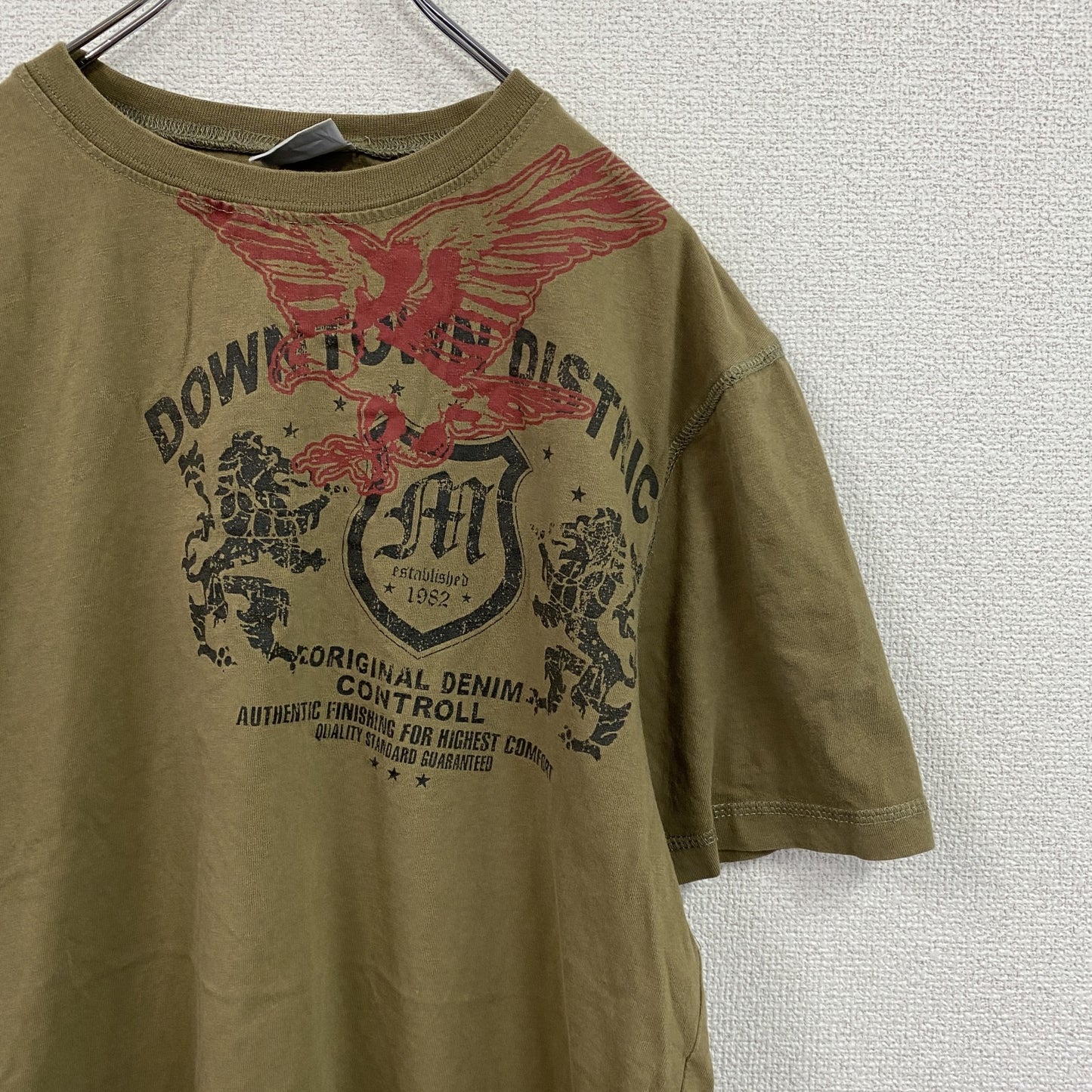 SOUTHERN　半袖プリントTシャツ　カーキ　XLサイズ