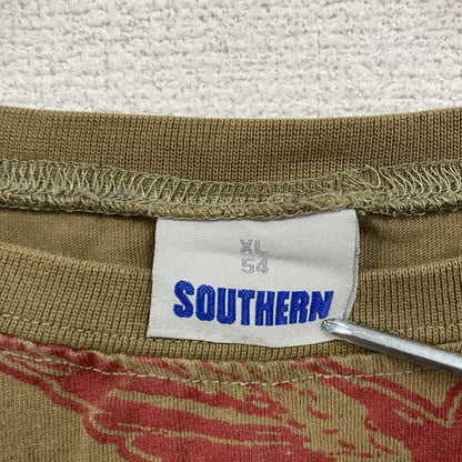 SOUTHERN　半袖プリントTシャツ　カーキ　XLサイズ