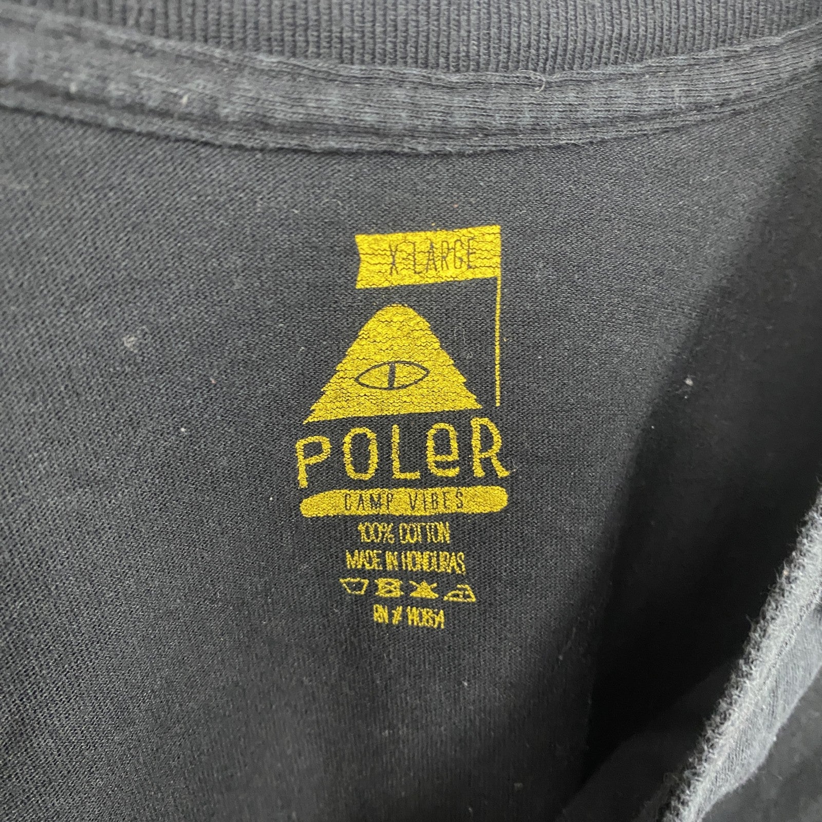 POLeR　半袖プリントTシャツ　黒　ブラック　XLサイズ
