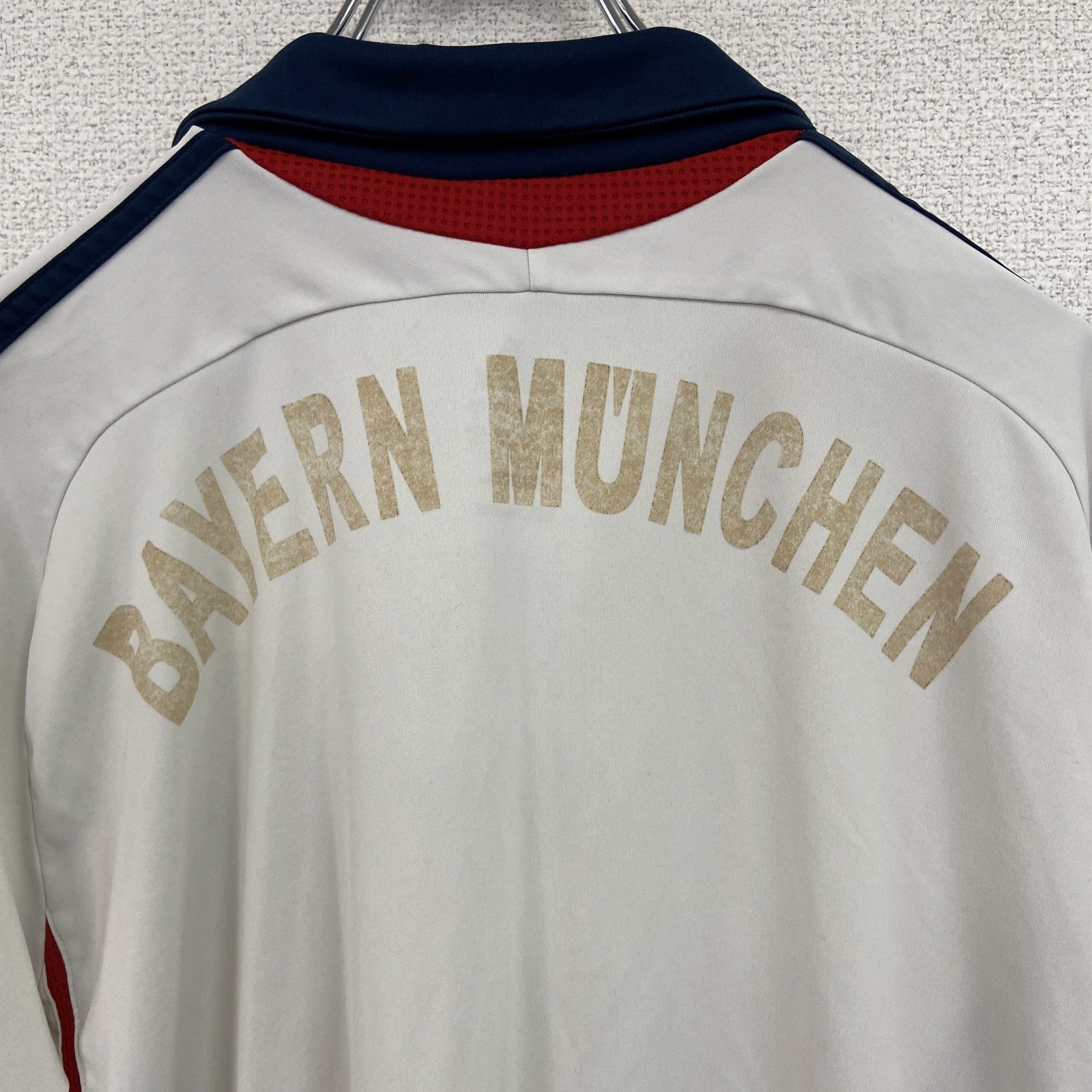00s　adidas　アディダス　BAVERN MUCHEN　ゲームシャツ　ヴィンテージ　白　ホワイト　Mサイズ