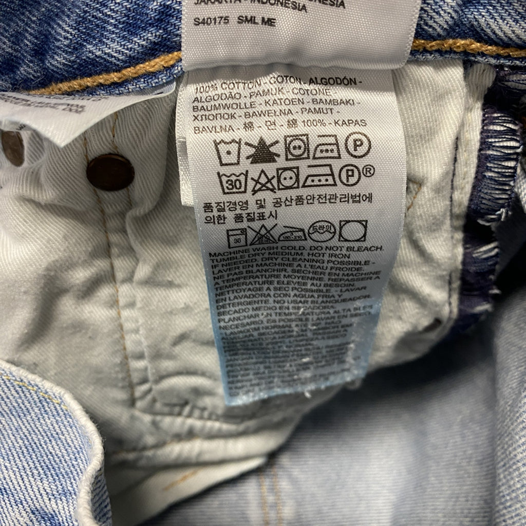 Levi’s　リーバイス　501　デニムパンツ/ジーンズ　リメイク加工　縦落ち　ボタンフライ　インディゴ　W30サイズ　