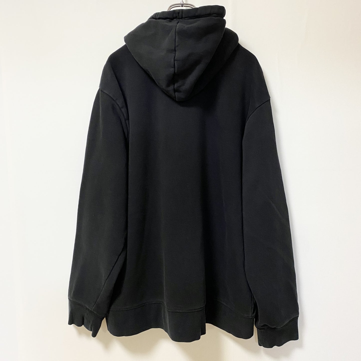 古着 used　Reebok リーボック　長袖ビッグロゴデザインパーカー　スウェットフーディ　黒　ルーズフィット　XXLサイズ