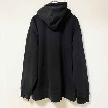 古着 used　Reebok リーボック　長袖ビッグロゴデザインパーカー　スウェットフーディ　黒　ルーズフィット　XXLサイズ