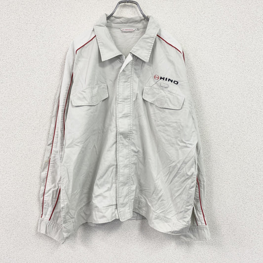 TB UNIFASHION　HINO　日野自動車　ワークジャケット　ライトグレー　4Lサイズ
