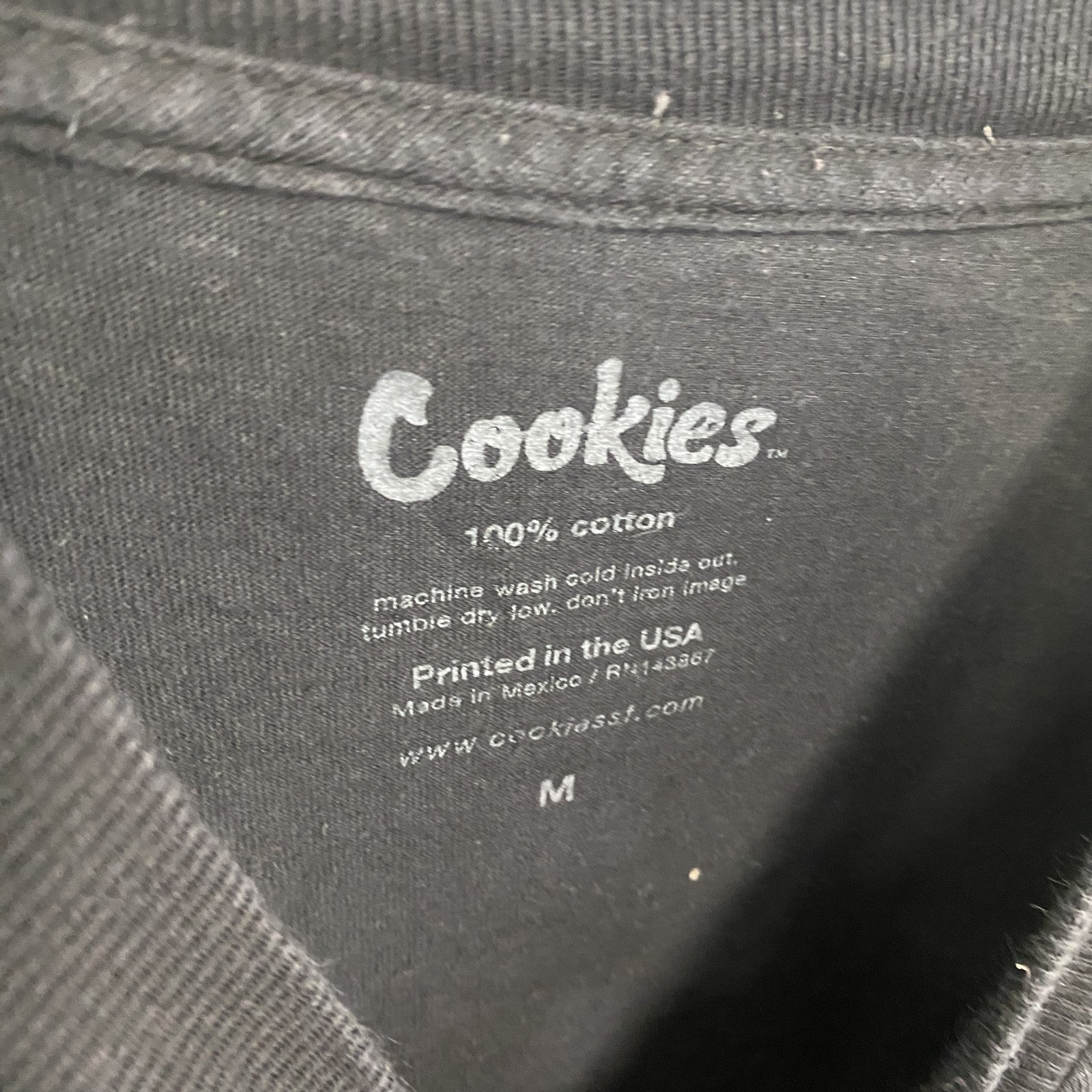 Cookies　半袖プリントTシャツ　アイスクリーム　黒　ブラック　Mサイズ